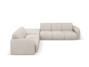 Kairinė kampinė sofa Windsor & Co Lola, 315x250x72 cm, smėlio spalvos kaina ir informacija | Minkšti kampai | pigu.lt