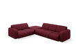 Kairinė kampinė sofa Windsor & Co Lola, 315x250x72 cm, tamsiai raudona kaina ir informacija | Minkšti kampai | pigu.lt