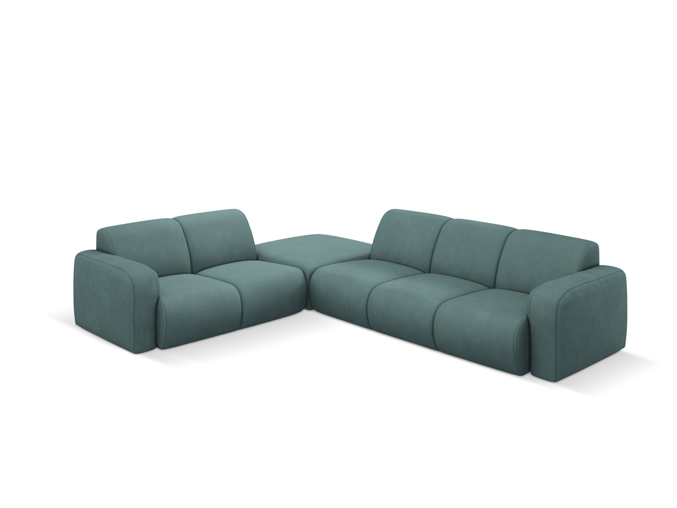 Kairinė kampinė sofa Windsor & Co Lola, 315x250x72 cm, šviesiai žalia цена и информация | Minkšti kampai | pigu.lt