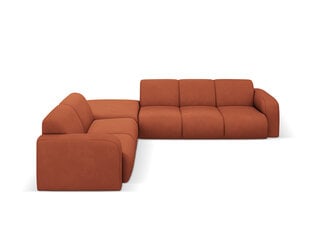 Kairinė kampinė sofa Windsor & Co Lola, 315x250x72 cm, oranžinė kaina ir informacija | Minkšti kampai | pigu.lt