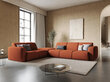 Kairinė kampinė sofa Windsor & Co Lola, 315x250x72 cm, oranžinė kaina ir informacija | Minkšti kampai | pigu.lt