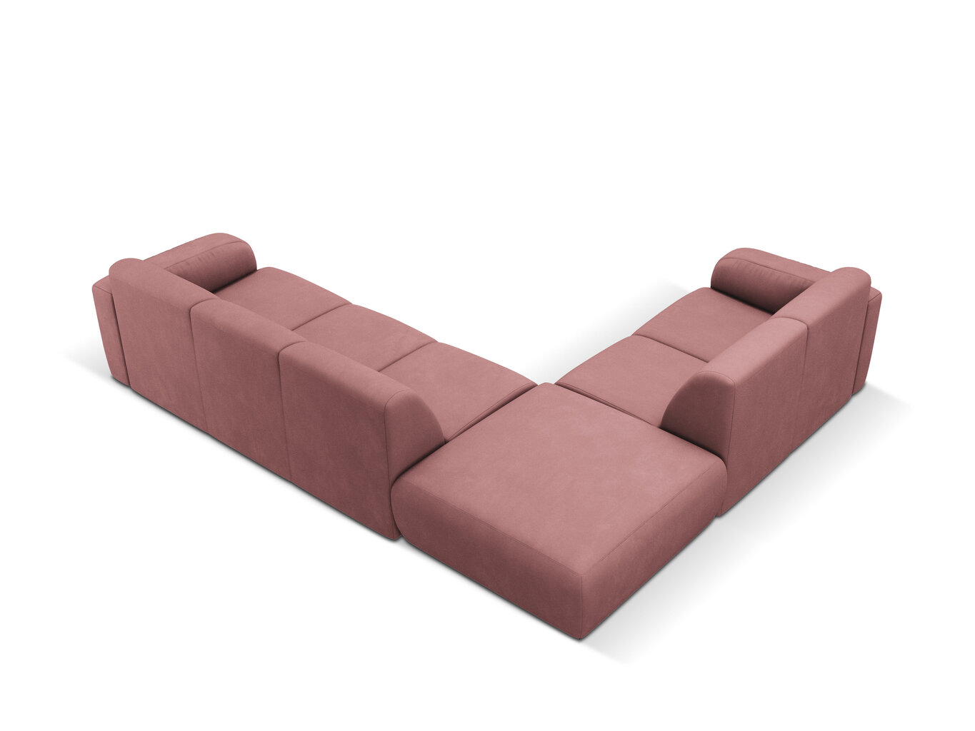 Kairinė kampinė sofa Windsor & Co Lola, 315x250x72 cm, rožinė kaina ir informacija | Minkšti kampai | pigu.lt