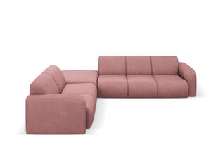 Kairinė kampinė sofa Windsor & Co Lola, 315x250x72 cm, rožinė kaina ir informacija | Minkšti kampai | pigu.lt