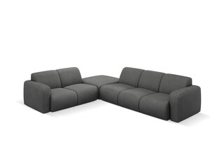 Kairinė kampinė sofa Windsor & Co Lola, 315x250x72 cm, tamsiai pilka kaina ir informacija | Minkšti kampai | pigu.lt