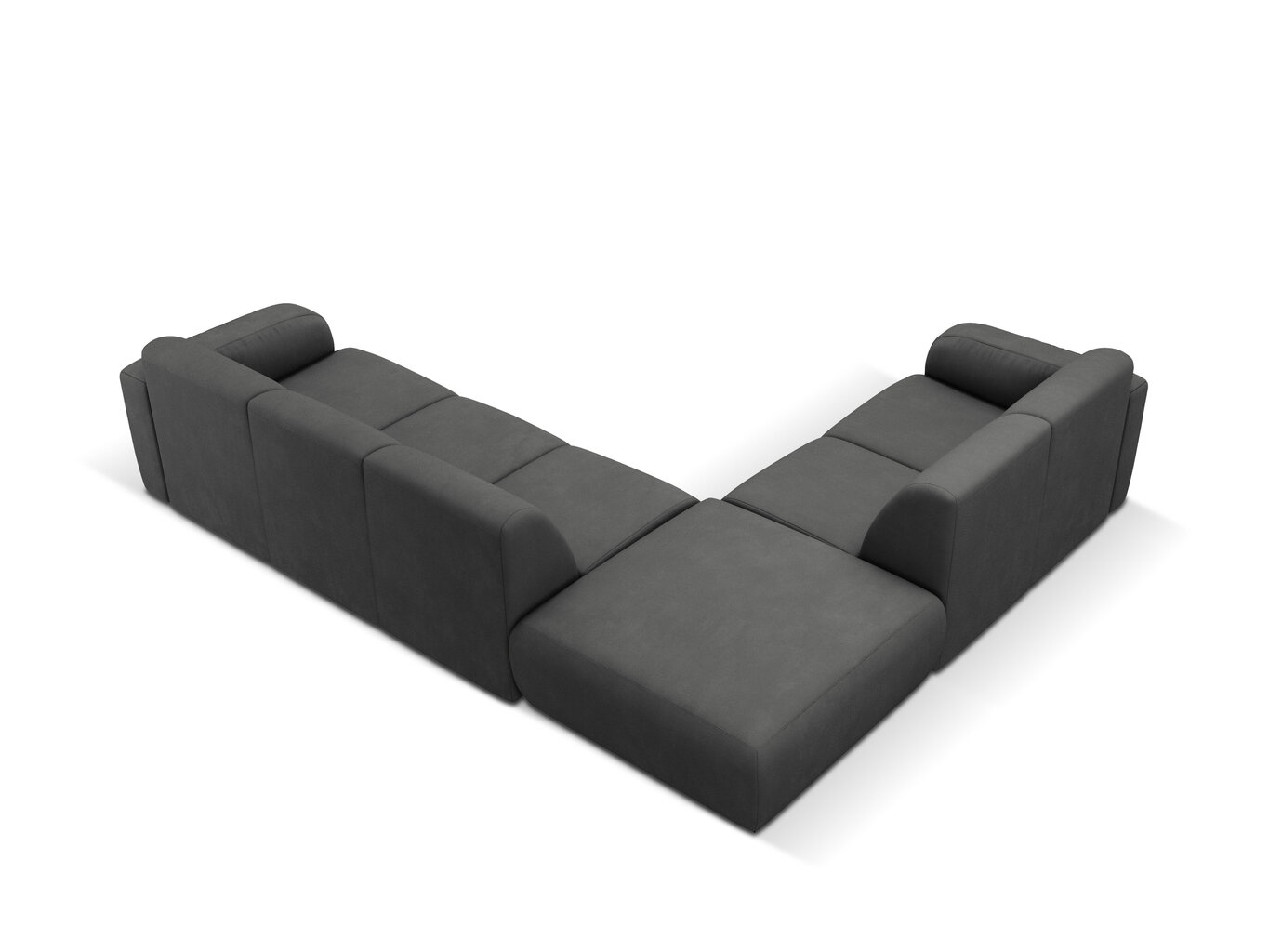 Kairinė kampinė sofa Windsor & Co Lola, 315x250x72 cm, tamsiai pilka kaina ir informacija | Minkšti kampai | pigu.lt