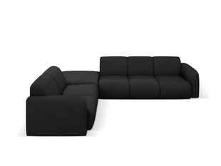 Kairinė kampinė sofa Windsor & Co Lola, 315x250x72 cm, juoda kaina ir informacija | Minkšti kampai | pigu.lt