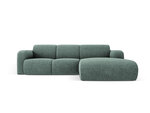 Dešininė sofa Windsor & Co Lola, 250x170x72 cm, žalia