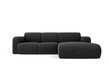 Dešininė sofa Windsor & Co Lola, 250x170x72 cm, juoda kaina ir informacija | Minkšti kampai | pigu.lt
