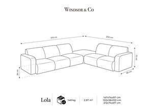 Диван Windsor & Co Lola, коричневый цвет цена и информация | Диваны | pigu.lt