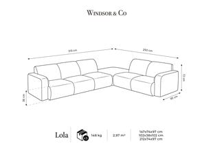 Диван Windsor & Co Lola, серый цвет цена и информация | Диваны | pigu.lt