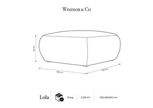 Pufas Windsor & Co Lola, oranžinis цена и информация | Кресла-мешки и пуфы | pigu.lt