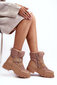 Aulinukai batai moterims Ps1 BSB27863.2681, smėlio spalvos kaina ir informacija | Aulinukai, ilgaauliai batai moterims | pigu.lt