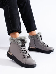 Женские ботинки на шнуровке Shelovet, серые  цена и информация | Женские сапоги | pigu.lt