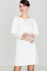 Suknelė moterims Lenitif LKK1193321904, balta цена и информация | Платья | pigu.lt