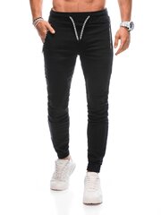 брюки мужские для бега p1383 - черные цена и информация | Мужская спортивная одежда | pigu.lt