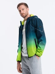 Мужская спортивная куртка со светоотражателем - бирюзовый и салатовый V1 OM-JANP-0105 123500-7 цена и информация | Мужские куртки | pigu.lt