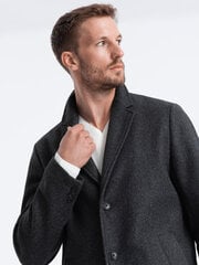 Paltas vyrams Ombre Clothing, pilkas kaina ir informacija | Vyriški paltai  | pigu.lt