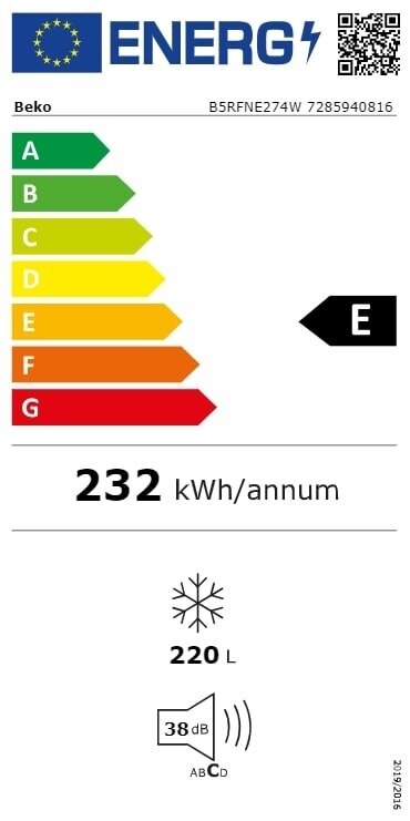 Beko B5RFNE274W kaina ir informacija | Šaldikliai, šaldymo dėžės | pigu.lt