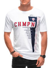 Мужская футболка S1710 - белый/красный 123275-7 цена и информация | Футболка мужская | pigu.lt