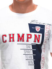 Мужская футболка S1710 - белый/красный 123275-7 цена и информация | Футболка мужская | pigu.lt