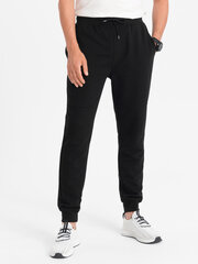 Мужские спортивные штаны из ткани пуфик - черные V1 OM-PASK-0129 123268-7 цена и информация | Мужские брюки | pigu.lt