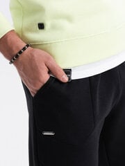 Спортивные брюки мужские джоггеры - черные V1 OM-PASK-22FW-008 123257-7 цена и информация | Спортивные мужские брюки | pigu.lt