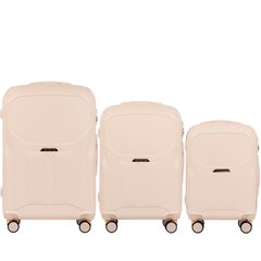 Набор из 3 чемоданов Wings PDT01,  белый цена и информация | Чемоданы, дорожные сумки  | pigu.lt