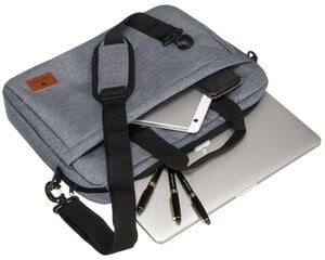 Nešiojamojo kompiuterio krepšys Peterson PTN 18 GBP, pilkas kaina ir informacija | Kuprinės ir krepšiai | pigu.lt