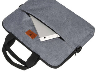 Nešiojamojo kompiuterio krepšys Peterson PTN 17 GBP, pilkas kaina ir informacija | Kuprinės ir krepšiai | pigu.lt