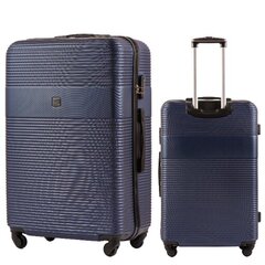 Большой чемодан Wings 5398, 75cm синий цена и информация | Чемоданы, дорожные сумки | pigu.lt