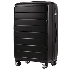 Большой чемодан Wings DQ181, 75cm черный цена и информация | Чемоданы, дорожные сумки  | pigu.lt