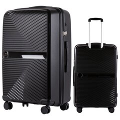 Didelis lagaminas Wings DQ181, 75cm juodas kaina ir informacija | Lagaminai, kelioniniai krepšiai | pigu.lt