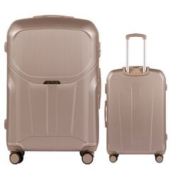 Didelis lagaminas Wings PDT01, 75cm rudas kaina ir informacija | Lagaminai, kelioniniai krepšiai | pigu.lt