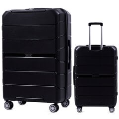 Большой чемодан Wings PP05, 75cm черный цена и информация | Чемоданы, дорожные сумки  | pigu.lt