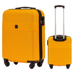 Mažas lagaminas Wings 5398, 55cm geltonas kaina ir informacija | Lagaminai, kelioniniai krepšiai | pigu.lt
