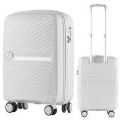 Маленький чемодан Wings DQ181, 55cm белый цена и информация | Чемоданы, дорожные сумки  | pigu.lt