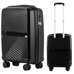 Маленький чемодан Wings DQ181, 55cm черный цена и информация | Чемоданы, дорожные сумки  | pigu.lt