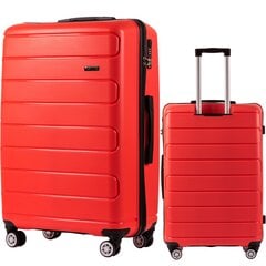 Маленький чемодан Wings DQ181, 55cm Красный цена и информация | Чемоданы, дорожные сумки | pigu.lt