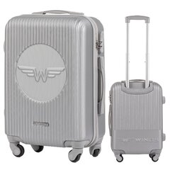 Mažas lagaminas Wings SWL01, 55cm sidabrinis kaina ir informacija | Lagaminai, kelioniniai krepšiai | pigu.lt