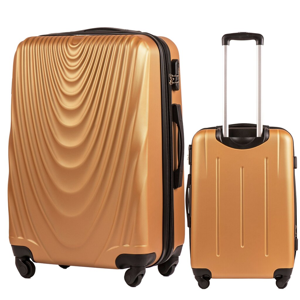 Vidutinis lagaminas Wings 304, 65cm auksinis kaina ir informacija | Lagaminai, kelioniniai krepšiai | pigu.lt