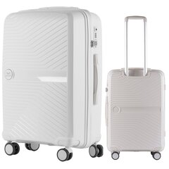 Vidutinis lagaminas Wings DQ181, 65cm baltas kaina ir informacija | Lagaminai, kelioniniai krepšiai | pigu.lt