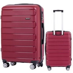 Средний чемодан Wings DQ181, 65cm Бургундия цена и информация | Чемоданы, дорожные сумки  | pigu.lt