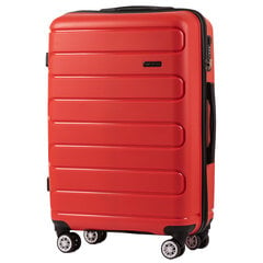 Средний чемодан Wings DQ181, 65cm Красный цена и информация | Чемоданы, дорожные сумки  | pigu.lt