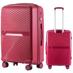 Средний чемодан Wings DQ181, 65cm Красный цена и информация | Чемоданы, дорожные сумки | pigu.lt