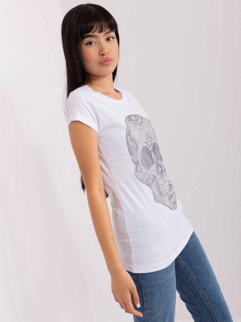 Marškinėliai moterims Lily Rose, balti цена и информация | Marškinėliai moterims | pigu.lt