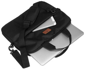 Nešiojamojo kompiuterio krepšys Peterson PTN 17 GBP, juodas kaina ir informacija | Kuprinės ir krepšiai | pigu.lt