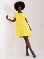 Женское темно-желтое платье больших размеров цена и информация | Платья | pigu.lt