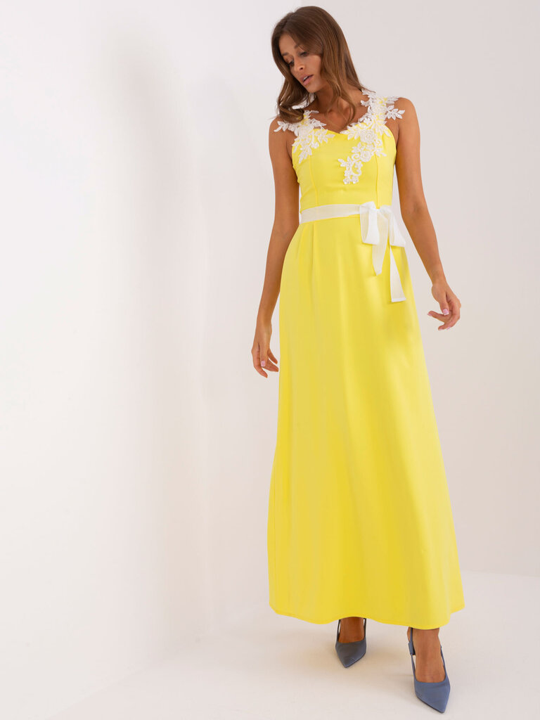 Suknelė moterims Lakerta, geltona цена и информация | Suknelės | pigu.lt