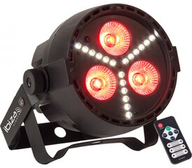 PAR-MINI-STR prožektorius 3 x 4W RGBW LED PAR su 18x 0.5W SMD LED stroboskopu kaina ir informacija | Dekoracijos šventėms | pigu.lt