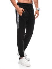 Спортивные брюки мужские P1393 - черные 123232-7 цена и информация | Мужские термобрюки, темно-синие, SMA61007 | pigu.lt